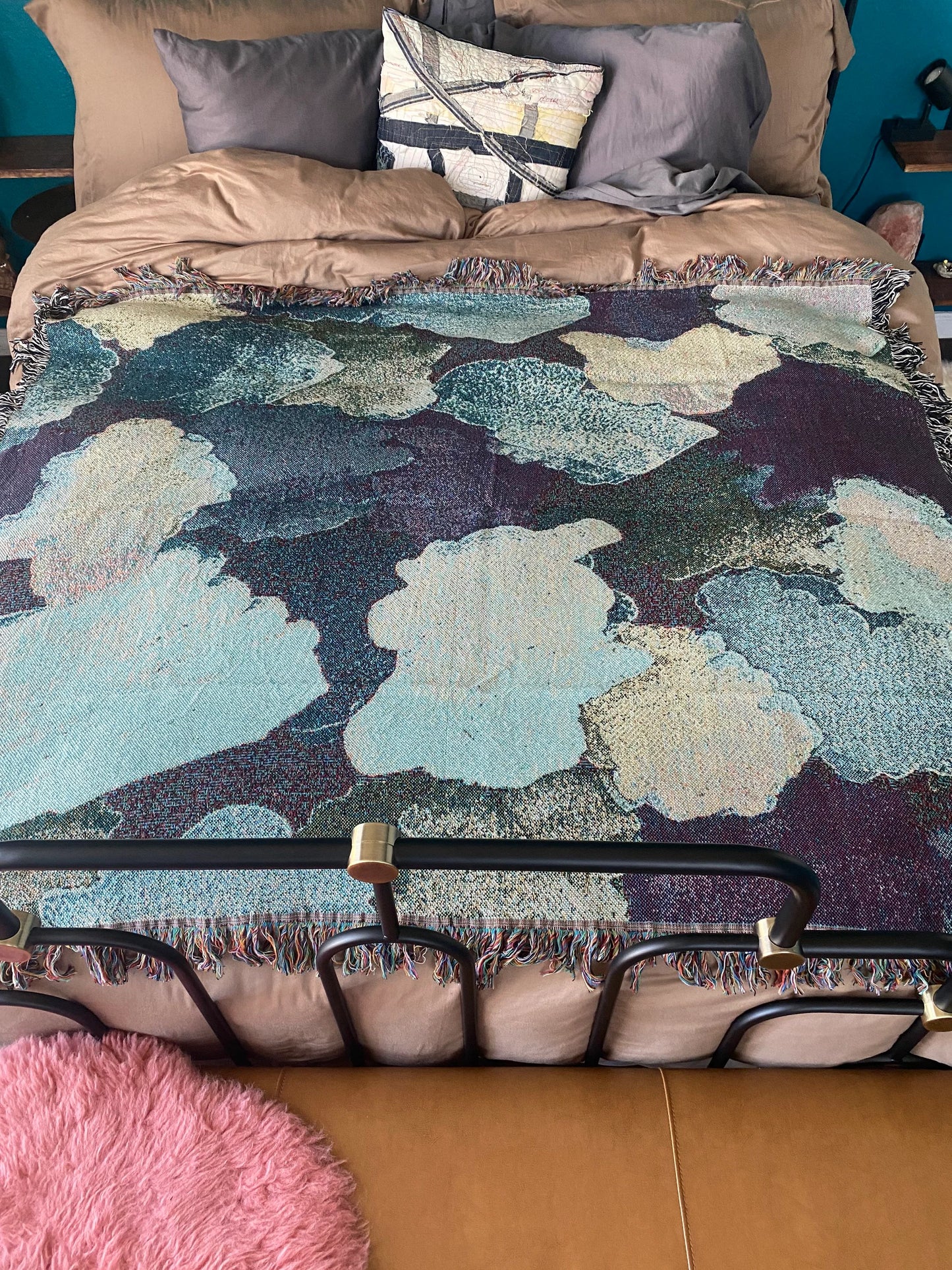 Wine Down Palette Swatch- Woven Art Throw Blanket