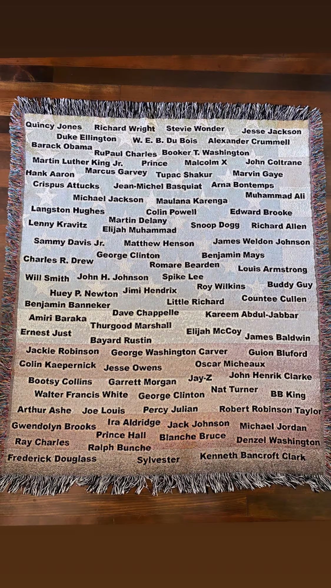 Famous Black American Men Throw Blanket