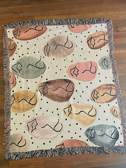 Ladies of Colours - Woven Art Throw Blanket