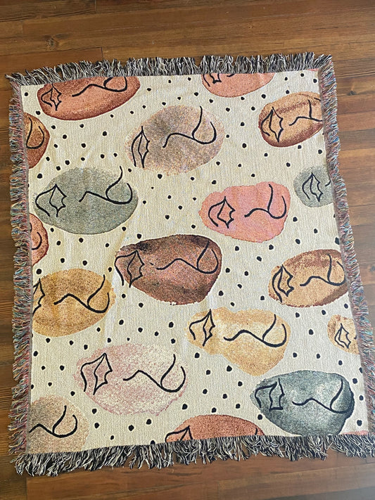Ladies of Colours - Woven Art Throw Blanket