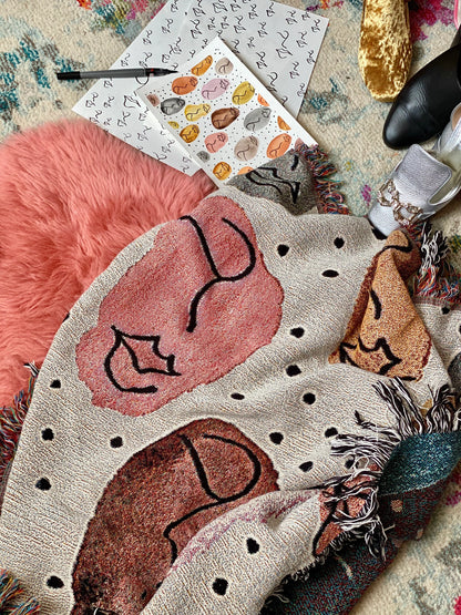 Ladies of Colours - Woven Art Throw Blanket