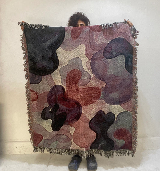 The Purp Palette Swatch- Woven Art Throw Blanket