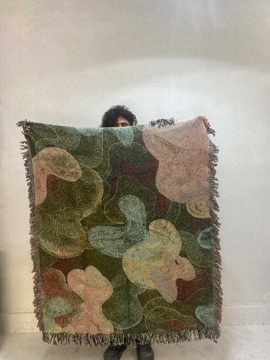 The Purp Palette Swatch- Woven Art Throw Blanket
