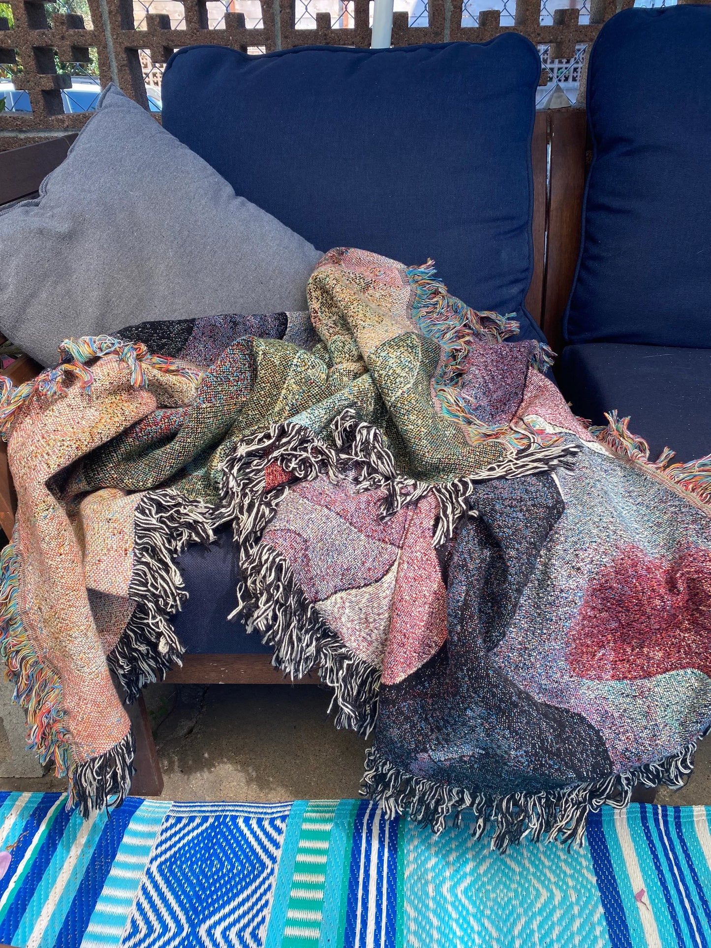 The Purp Palette Swatch- Woven Art Throw Blanket