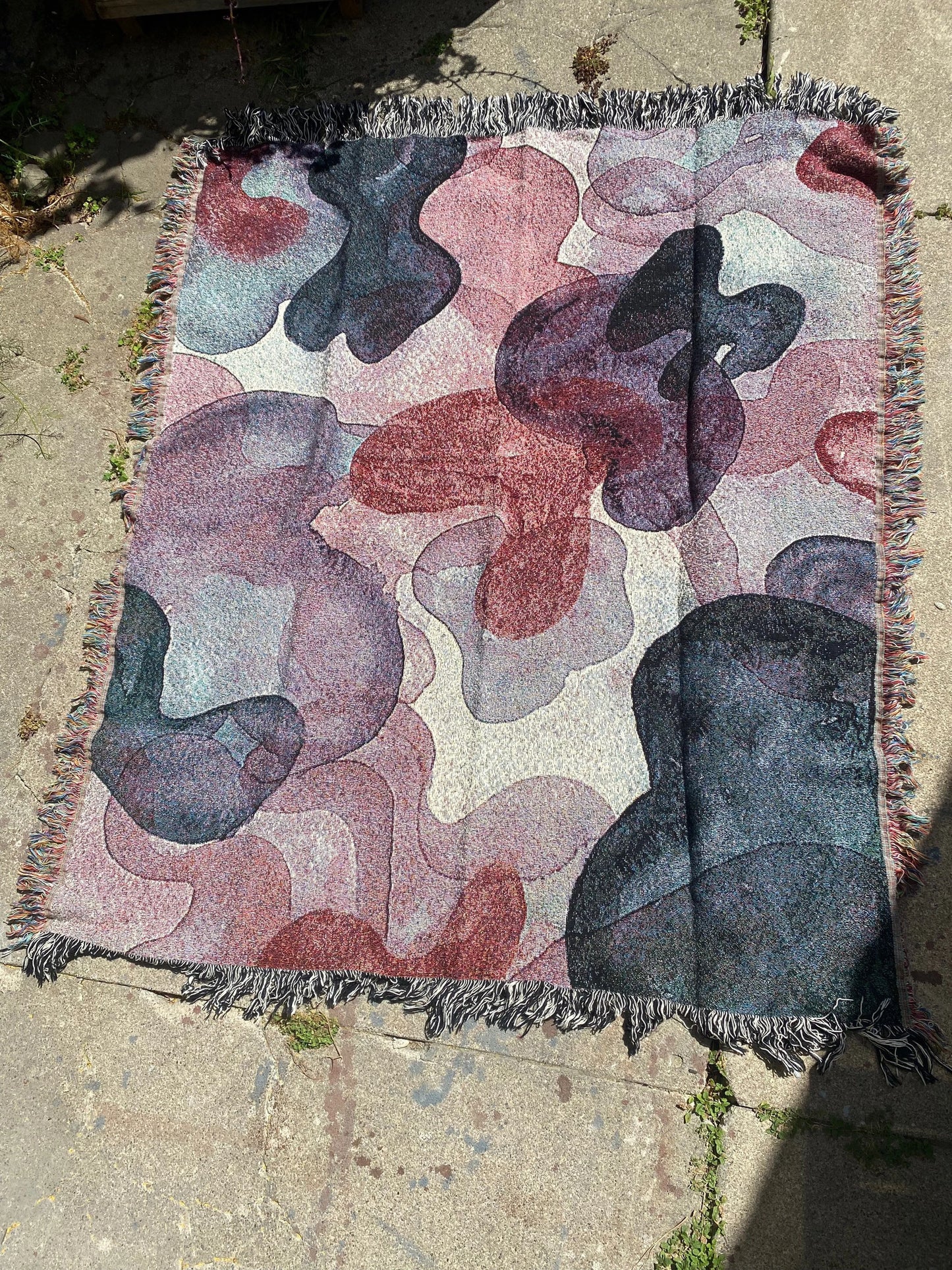 The Purp Palette Swatch- Woven Art Throw Blanket