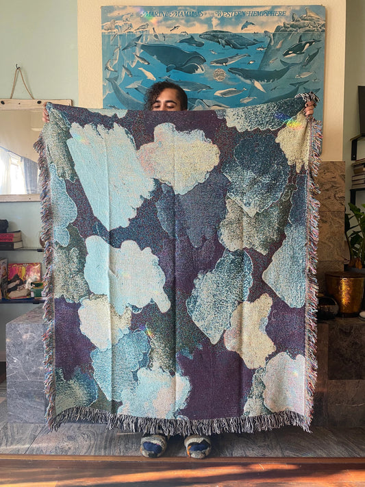 Wine Down Palette Swatch- Woven Art Throw Blanket